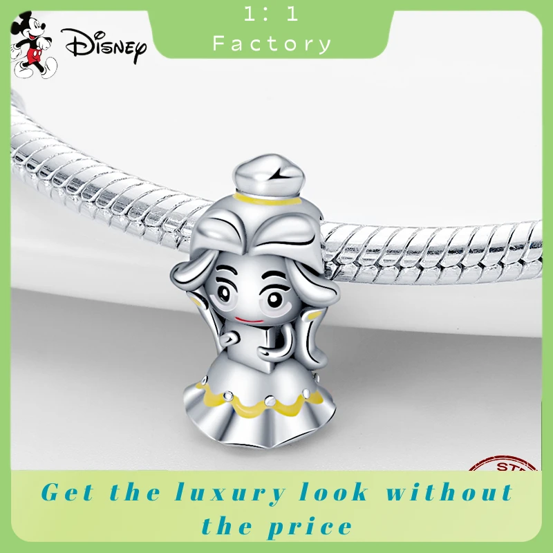 Women's Disney Exquisite Princess Belle Charm Beads, 925 Silver Pendant Bead Jewelry for Pandora Original, Hot - Sale Gift