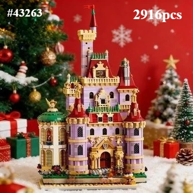 

Конструктор «Замок принцессы» 2025, романтическая модель 43263, модульный набор для девочек, развивающие строительные блоки, подарок на день рождения, декоративная игрушка, 2916 деталей