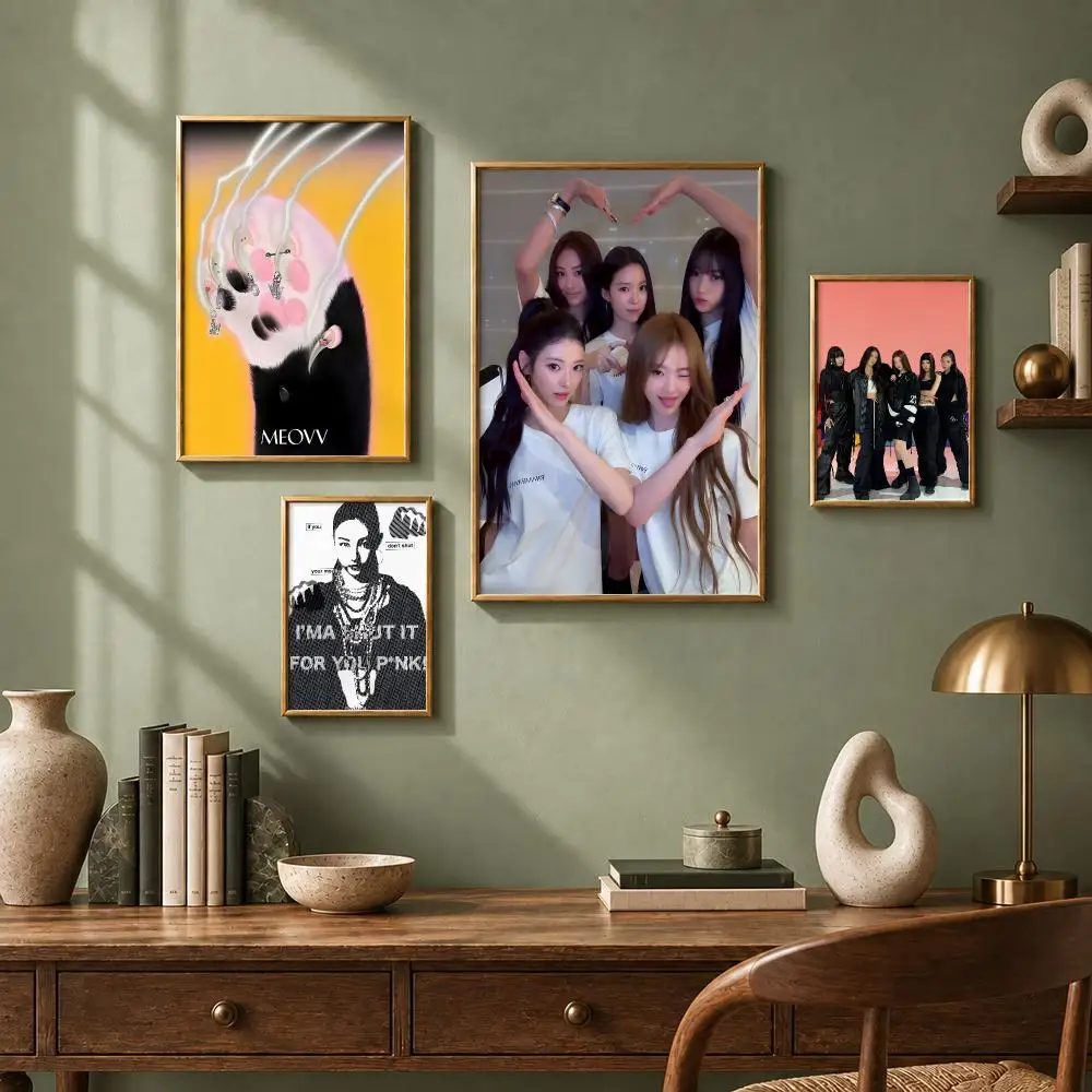 Trending K-Pop M-MEOVVS Poster HD Self-Adhesive No Residue After Removal Ideal for All Kinds of Wall Decor