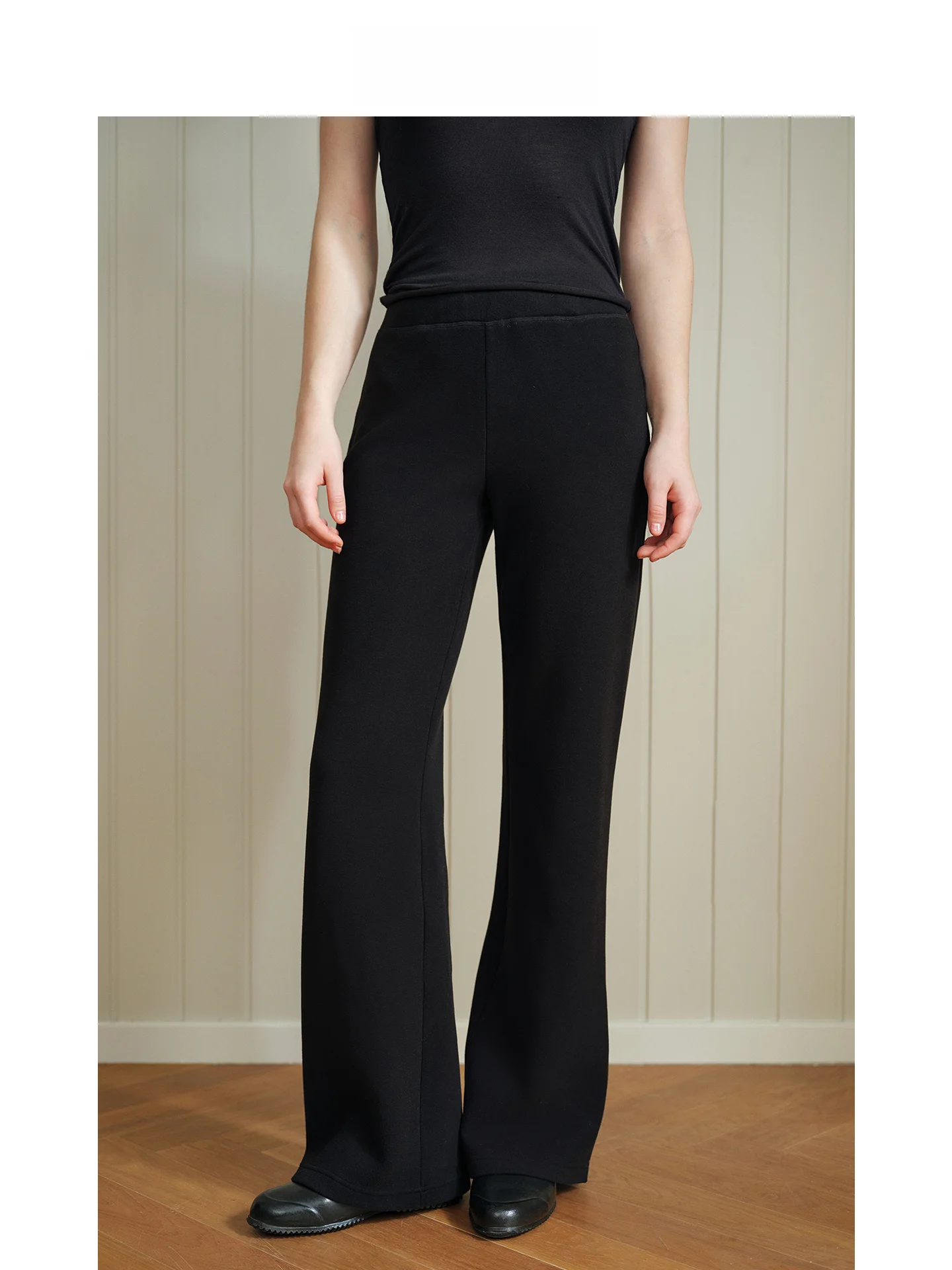 

Mincollection Thiened Winter Casual Pants Women's Bla Slimming Drapey Flared Straight Leg Trousers Comfortable Casual Fas...