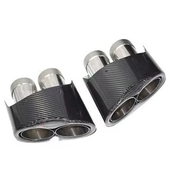

suitable for Carbon Fiber Exhaust Pipe Tips for Audi S7 S6 S5 S4 S3 RS6 Muffler End 2-Inlet Tail for Models A4 and A3