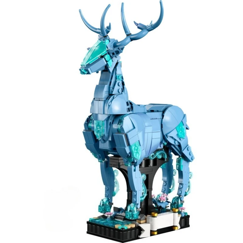 

Spot blue animal deer building block model suitable for collection and Christmas/birthday gifts