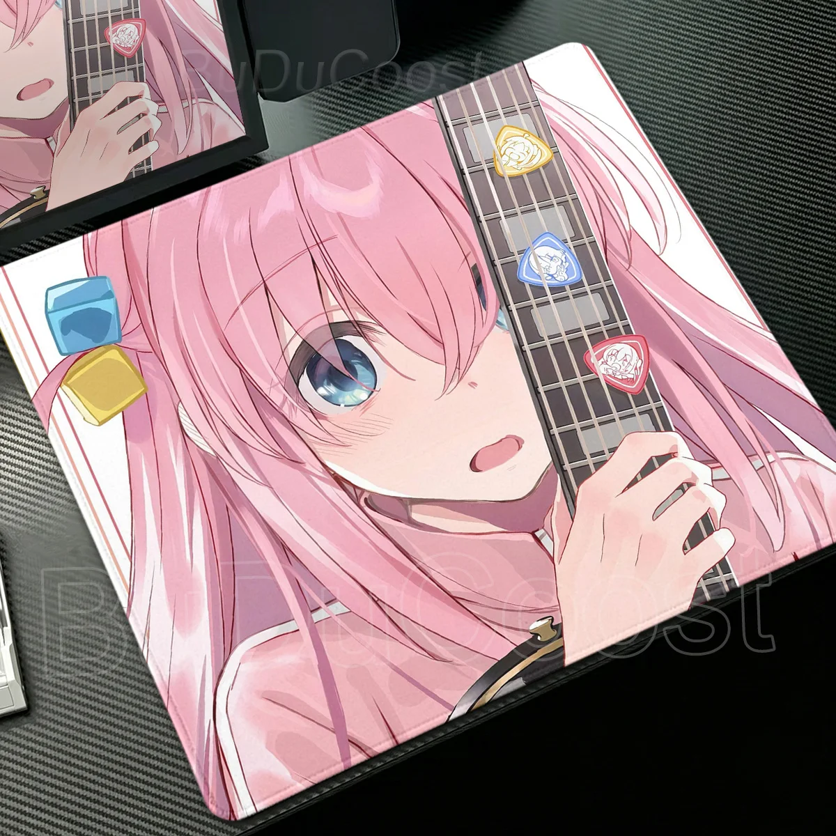 XXS HD Anime Bocchi The Rock Mousepad PC Gaming Mechanical Keyboard Deskmat Rubber Non-Slip Locking Edge Home Office Accessories
