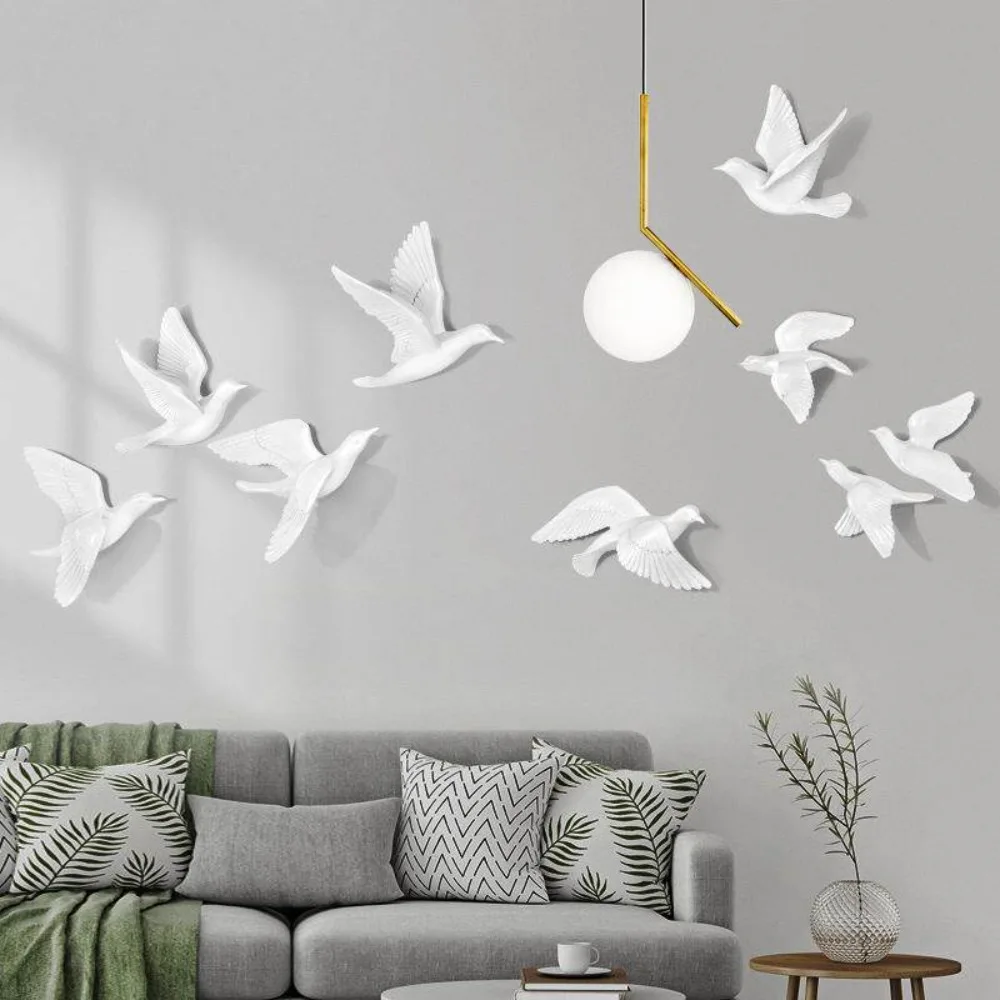 European-style Three-dimensional Bird Wall Decoration Swallow Wall Hanging Abstract Animal Ornaments Home Wall Decoration