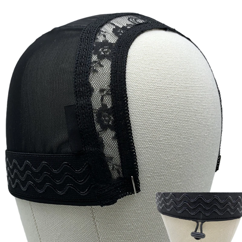 

1 шт., 4X4 дюйма, U-образная шапочка для парика, регулируемая шапочка для парика со шнурком, силиконовая лента, дышащий спандекс для изготовления париков, бесклеевые сетки для волос