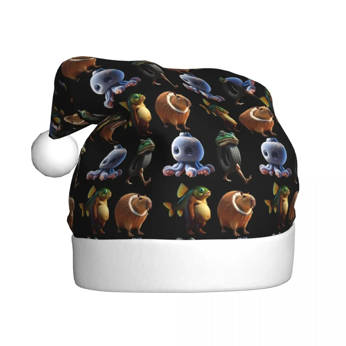 Italian Brainrot Pack Winter Warm Christmas Hat for Adult Men Women Santa Hat Cap Xmas Gifts