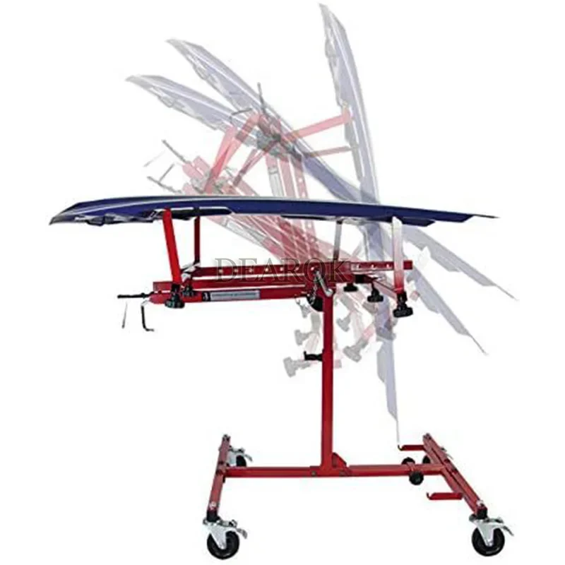 Soporte de Panel de pintura en aerosol para herramientas de culturismo, multifuncional, ajustable, 4 ruedas, piezas de coche giratorias, soportes de pintura para reparación
