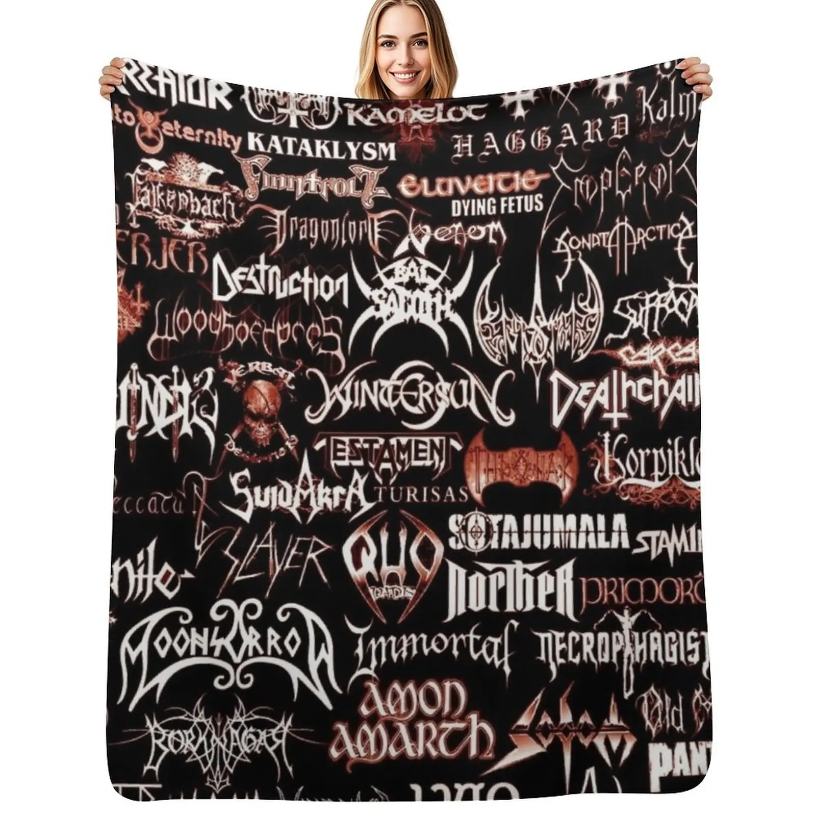 

Metal Names Throw Blanket For Baby Flannel Soft Big Cute Blankets