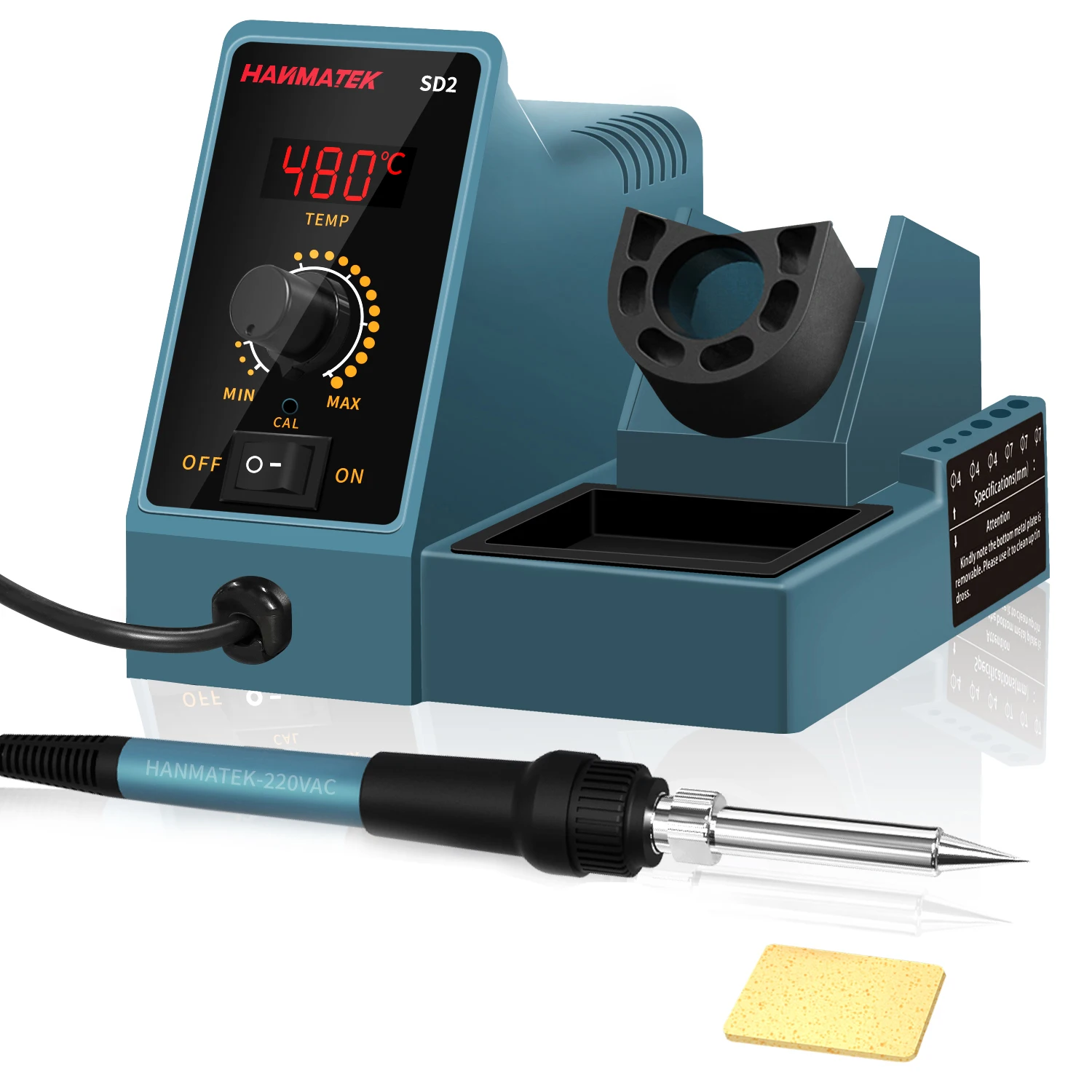 HANMATEK SD2 Digital Soldering Station / Rework Stations 60W Temperature Control ESD For Phone PCB IC SMD BGA Welding