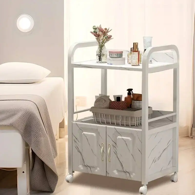 Style Italian Storable Trolley Originality Barber Shop Multifunctional Trolley Modern Nail Salon Furniture Skjuta En Vagn HBSC
