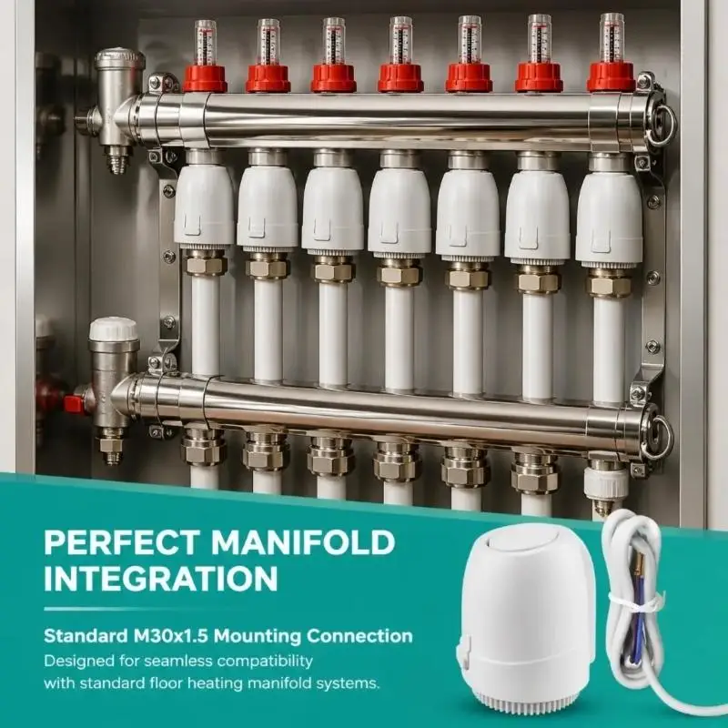 

652F Smarted Electric Actuators 230V For Underfloor Heating 24V Diverter Function