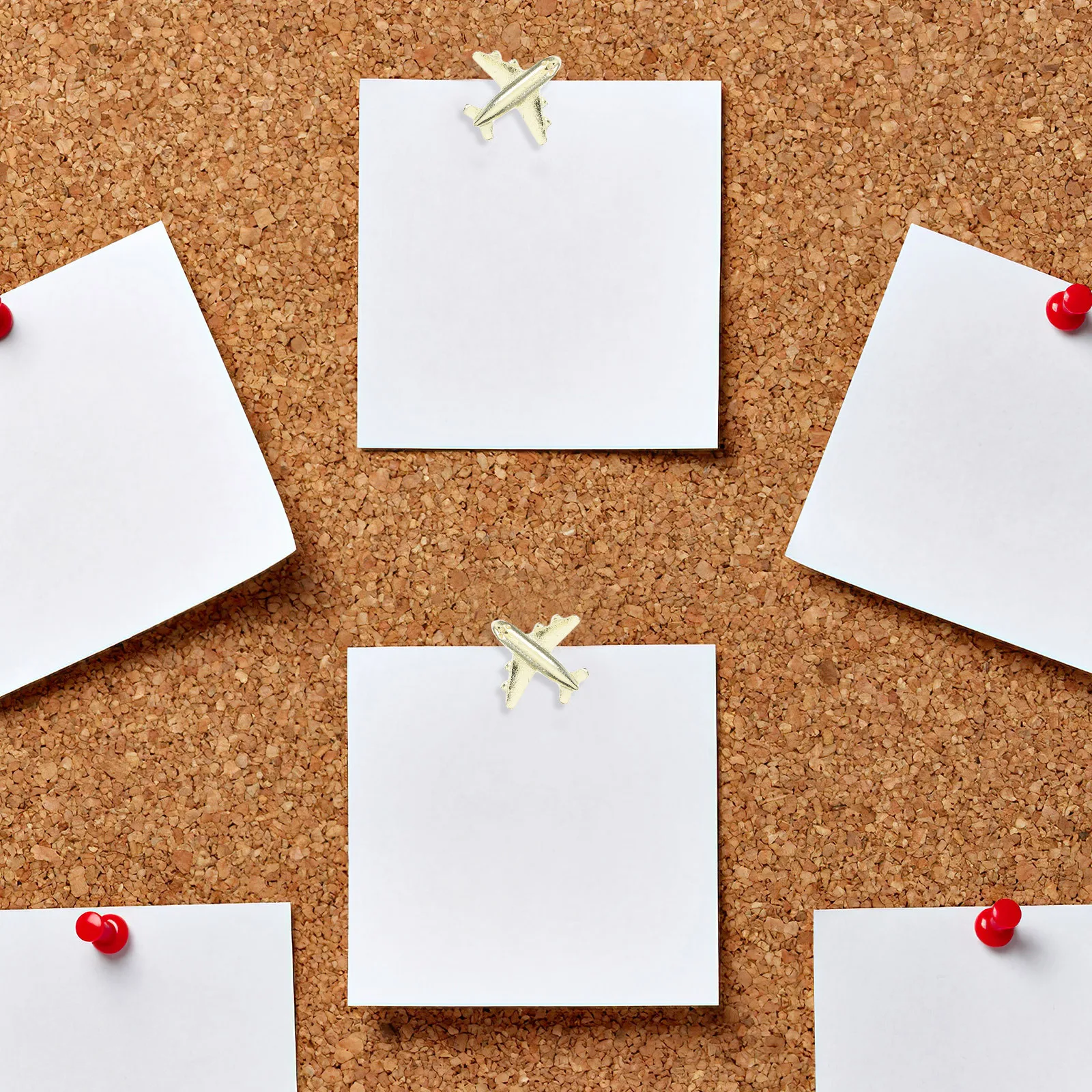 12 قطعة طائرة معدنية دفع دبابيس الإبداعية ثلاثية الأبعاد الذهب Thumbtacks ل لوحة الفلين صور جدار خريطة دبابيس السفر ديكور مكتب المدرسة