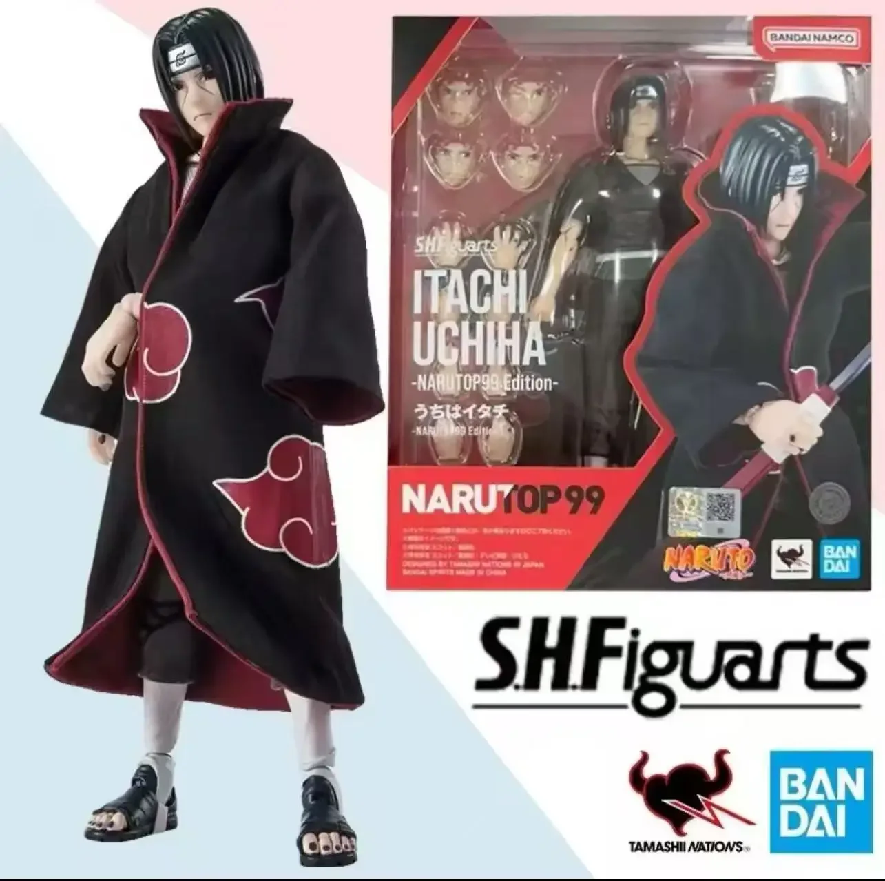 

Bandai SHF Naruto Ship Akatsuki Uchiha Itachi NARUTOP99 Figurine Figure Model Collection Toy Gift Model Kids Toy Gifts