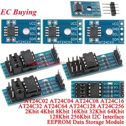 1-10Pcs AT24C256 Serial I2C Interface EEPROM Memory Data Storage Module AT24C02 AT24C04 AT24C08 AT24C16 AT24C32 AT24C64 AT24C128