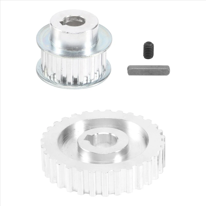 Timing Pulley Pair Metal Synchronous Wheel Replacement for CJ0618 Mini Home Lathe Accessories 148T & 27T