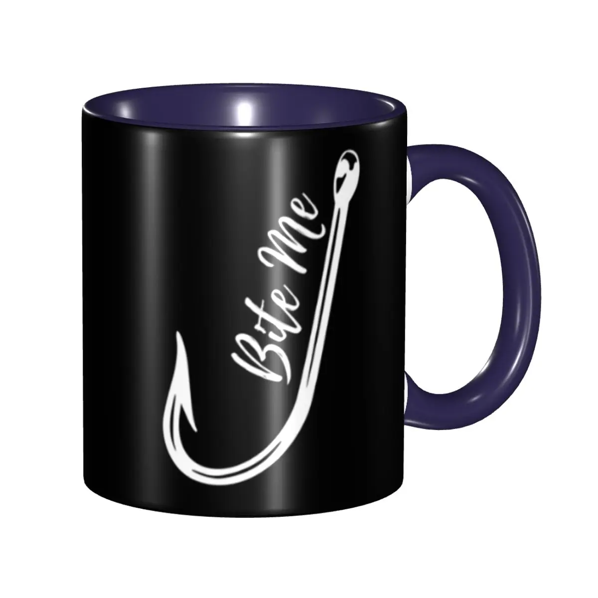 

Hunter Fish Bite Me Mugs Customized Fishing Fisherman Coffee Ceramic Mug Creative Present