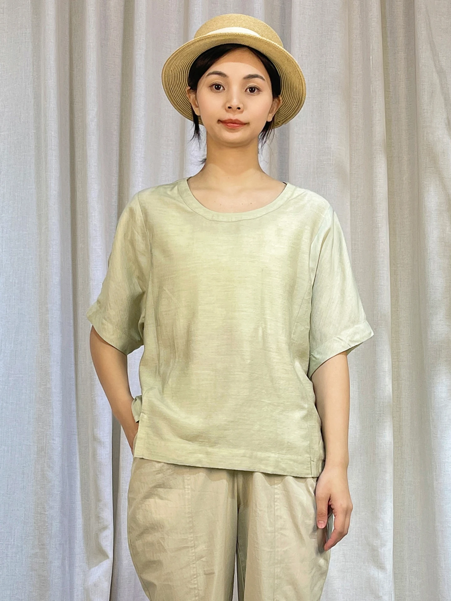 

Летняя новинка: однотонная футболка-топ свободного кроя, универсальная, повседневная, женская, Dianliang Y2W05O2436, с круглым вырезом