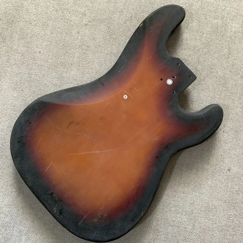 IB066 Sunburst Color Solid wood PB Electric Bass Body  4 Or 5 String Left Hand  Replace and DIY Paints Scratch Damages