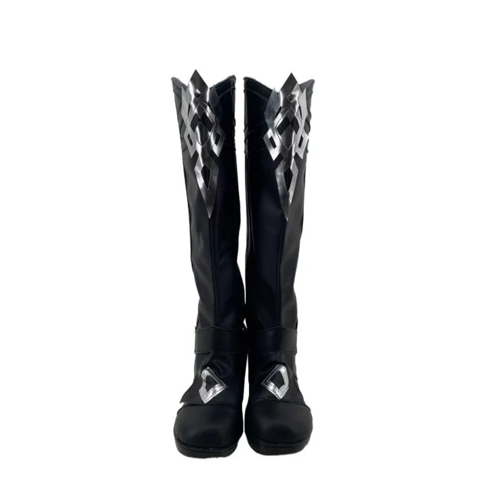 Genshin Impact Fatui Harbinger Il Capitano Cosplay Shoes The Captain Combat Boots Men Halloween Carnival Party Props Custom