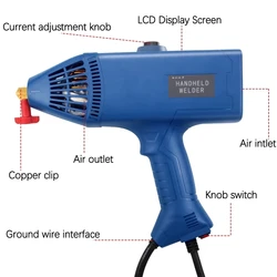 Máquina de soldadura por arco Digital, soldador de mano con enchufe europeo, 220V, Tig Mig, enchufe estadounidense, 110v, 5000w, herramientas eléctricas, grupo de 2 ~ 14mm