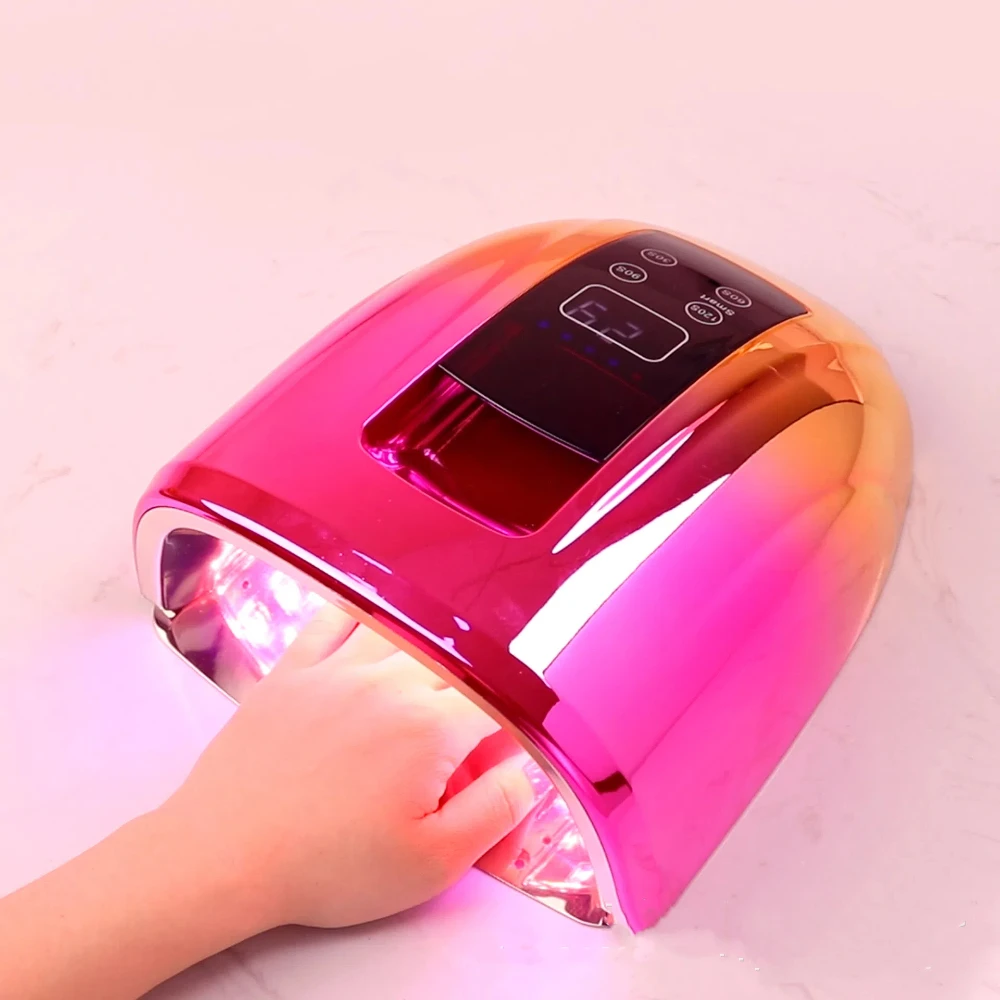 90W Gradient Pro Cordless LED Nail Lamp Rechargeable Battery UV LED Nail Lamp Red Light Cure Cordless UV LED Lamp Curing Gel