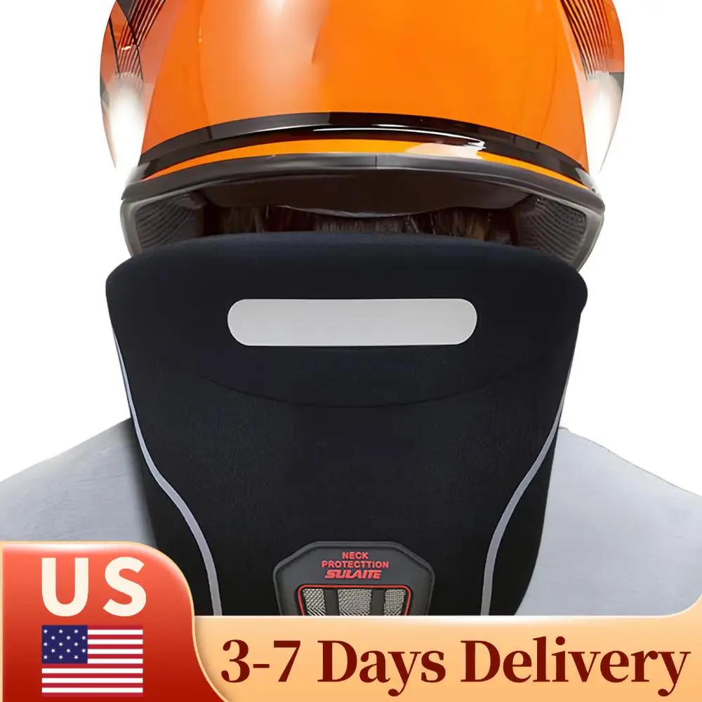 

Motorcycle Neck Support Anti-Shock Protective Motorcycle Neck Brace Anti-Fatigue Protective Gear Pad Zipper Safe Neck Protection