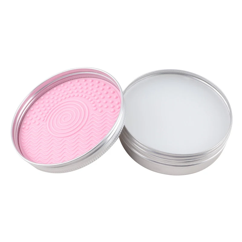 Nettoyeur de pinceaux de maquillage en Silicone, miel pêche, tampon de savon, brosse de lavage de maquillage, outil de nettoyage de pinceaux à sourcils cosmétiques, 50g