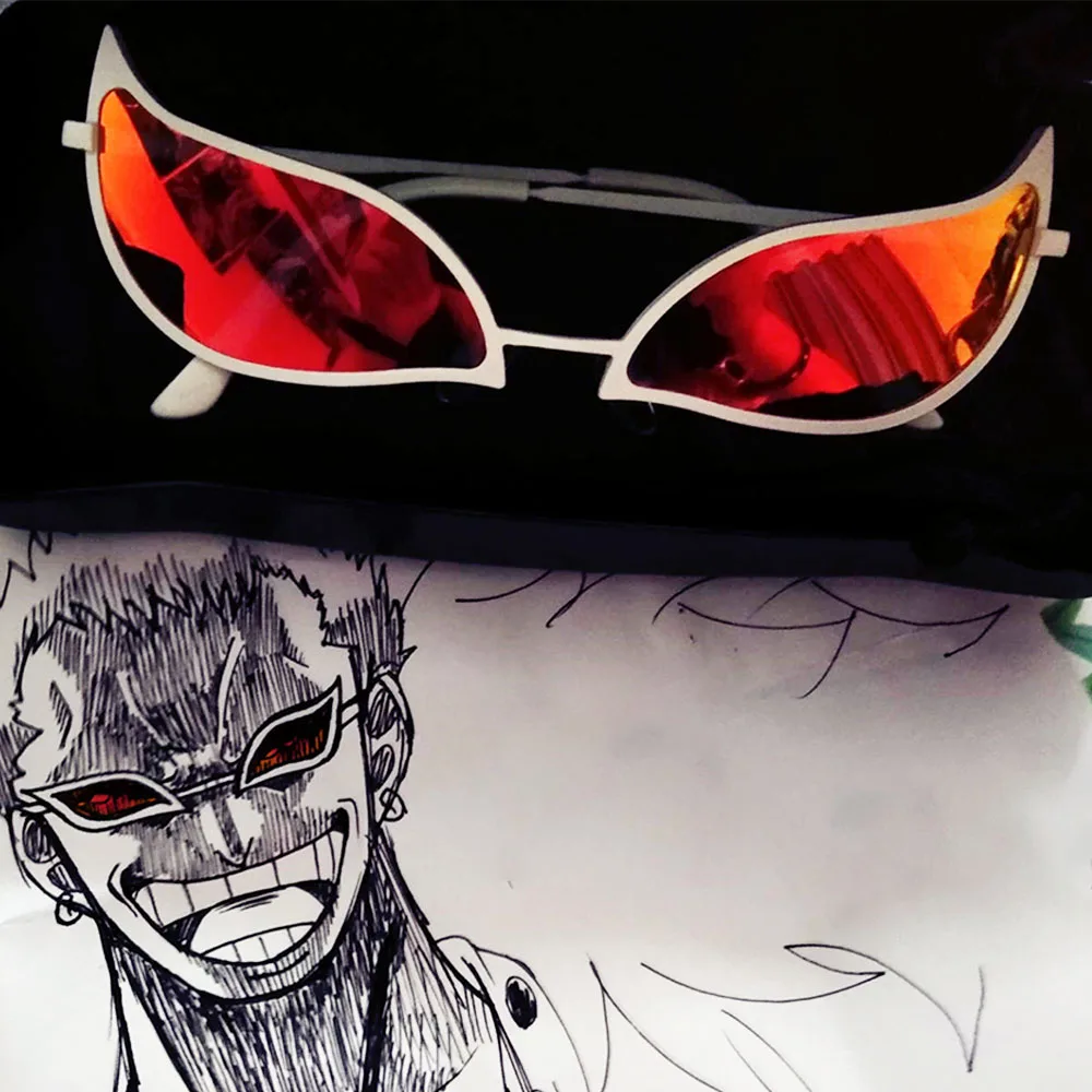 

Donquixote Doflamingo Sunglasses Cosplay One Piece Flamingo Role-playing Glasses Flamingo Sunglasses Cool Fashion Toy Fan Gift