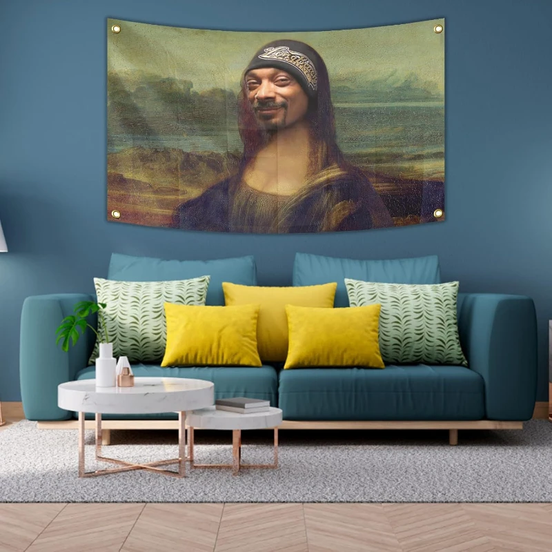 VIKAMA Funny Meme Picture Tapestry Hip-Hop Retro Famous Painting Wall Tapestry Dormitory Bedroom Living Room Bar Home Decor