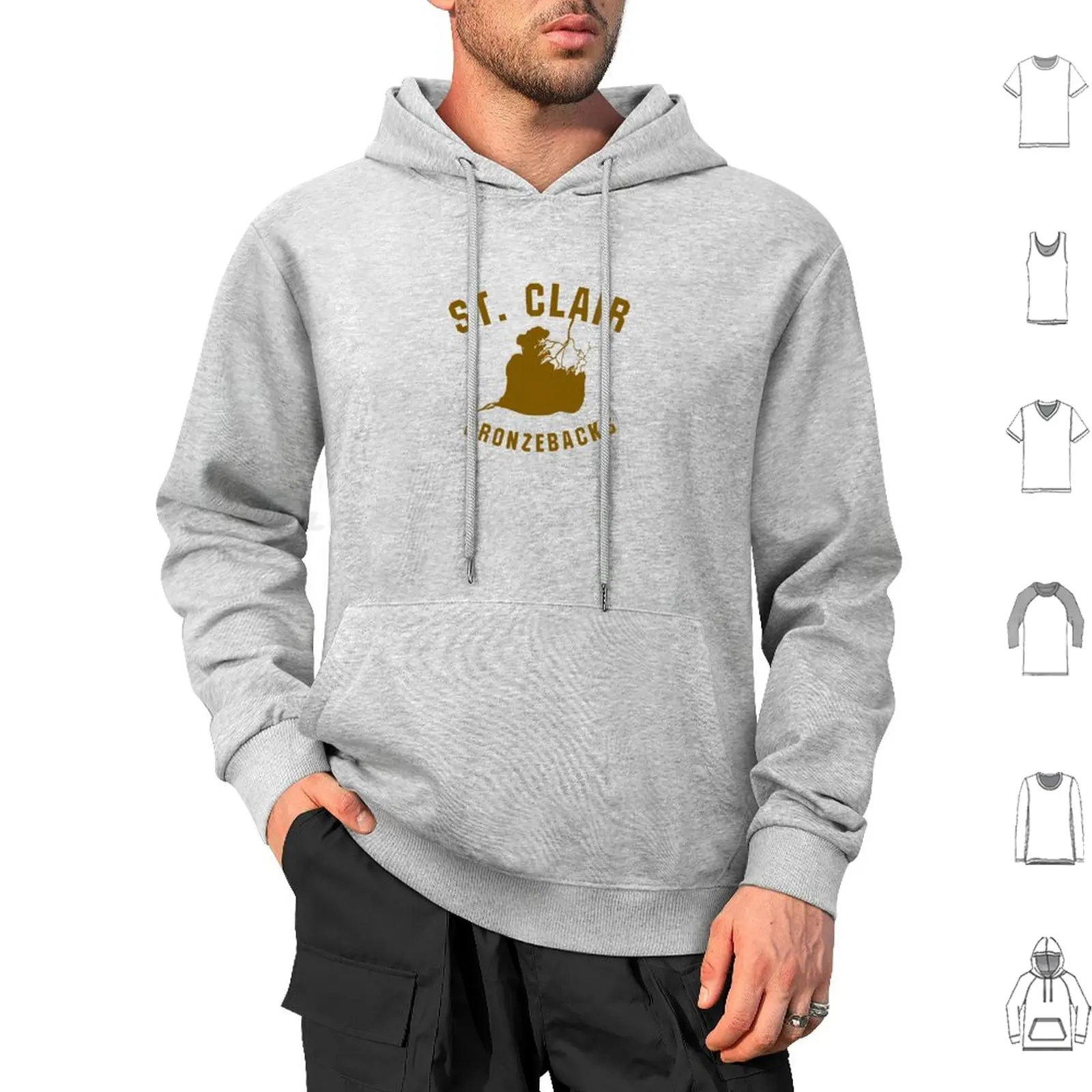 Lake St. Clair Smallmouth Hoodies Long Sleeve Lake St Clair Lake St Clair Smallmouth Fishing