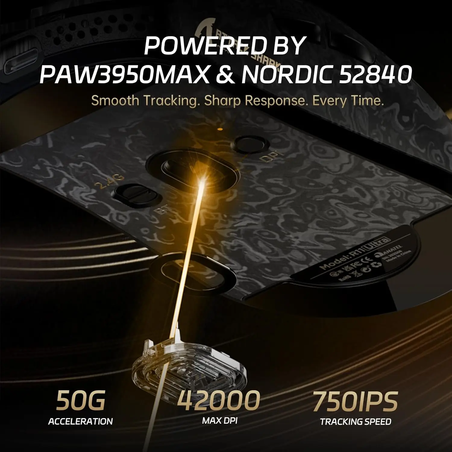 ATTACK SHARK R11 ULTRA 49g Carbon Fiber 8000Hz Wireless Gaming