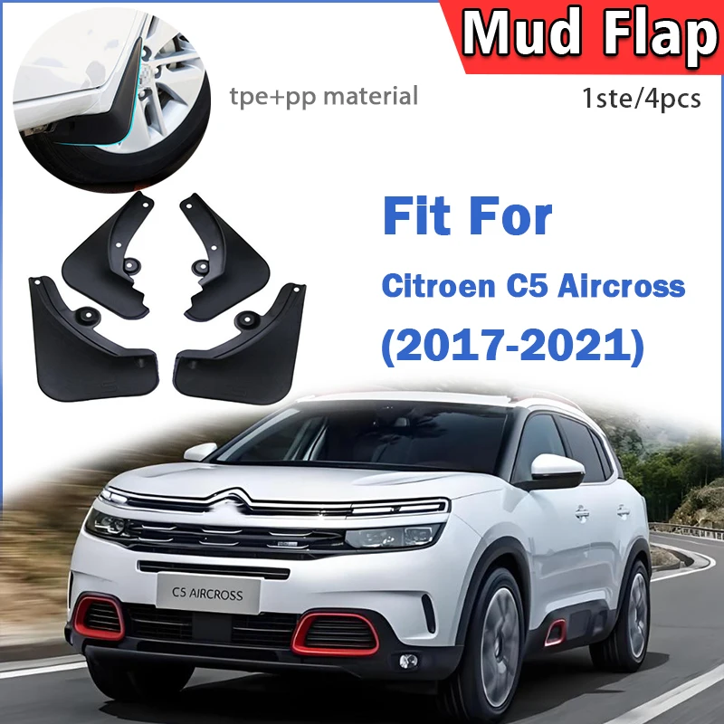 

For Citroen C5 Aircross 2017 2018 2019 2020 2021 2022 4 PCS Mud Flap Guard Splash Flap Fender Car Accessories Mudguard
