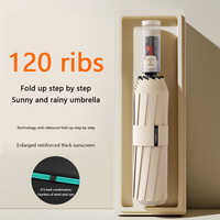 Dual Use Of Rain And light Double Large Umbrella Resistant Umbrella Automatic Fold Business Outdoor Travel UV Parasol And Rain