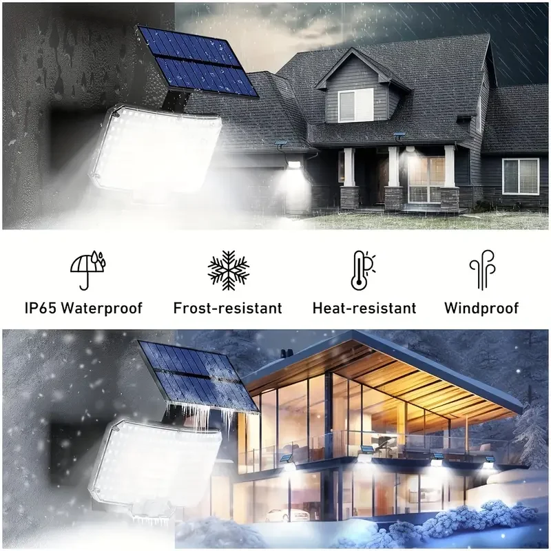 Outdoor Solar Lights 3 Modes Motion Sensor Floodlight 234LED Solar Wall Lights For Outside Yard Garden Fence Pathway Lighting