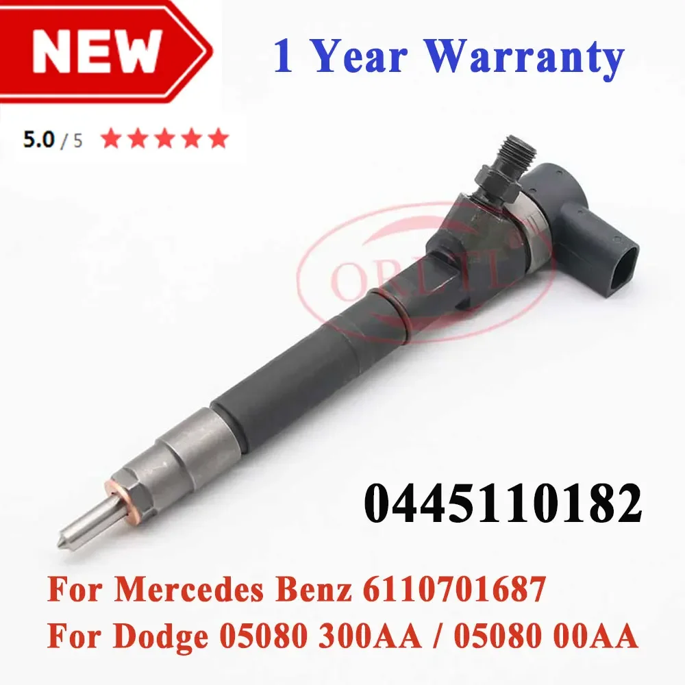 

NEW 0445110182 Diesel Injector 0445110181 A61207004870080 For Mercedes Sprinter 0986435053 Fuel Nozzle A6120700487 0 445 110 182