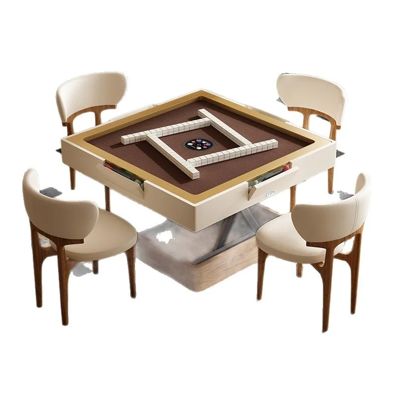 Mahjong table machine, multi-functional lifting rock slab coffee table, dual-purpose, household small apartment