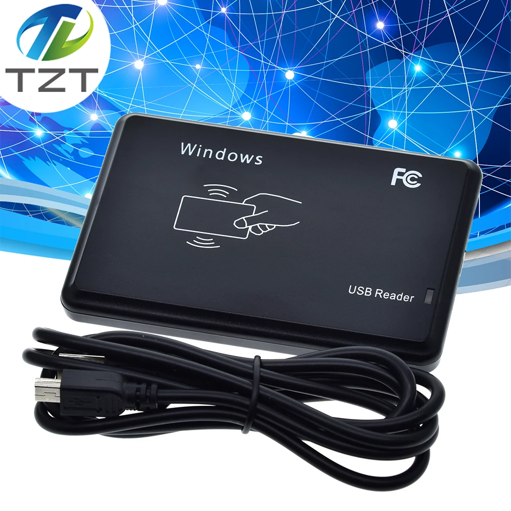 RFID Reader USB Port EM4100 TK4100 125khz ID Contactless Sensitivity Smart Card Support Window System Linux