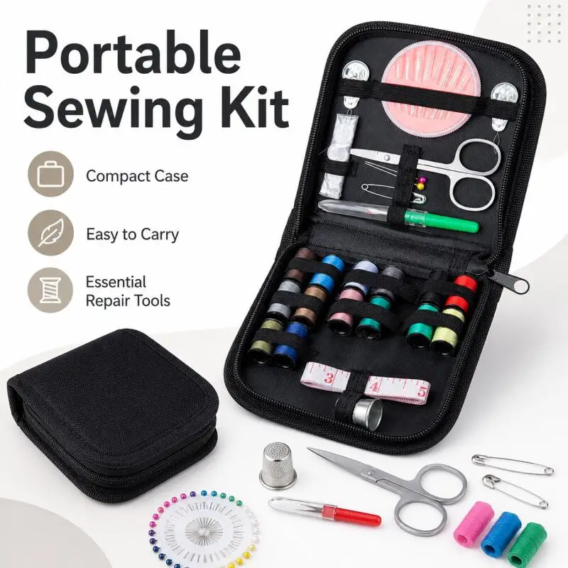 27/63/86/97/131/158/226pcs Sewing Needle Box Sewing Kit Sewing Tools Needle and Thread Tools Sewing Tool Supplies Sewing Thread