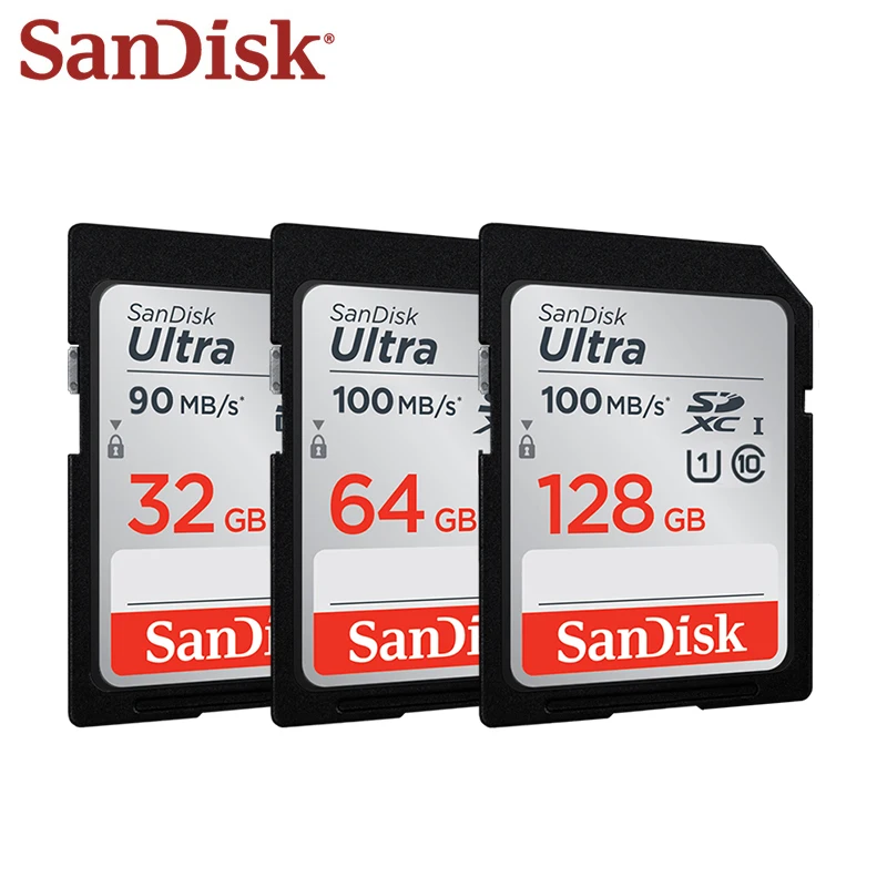 بطاقة SanDisk Ultra SD 32GB 64GB128GB 256GB SDXC فئة 10 U1 بطاقة ذاكرة فلاش SD عالية السرعة لتصوير كاميرا SLR فيديو 4K #4