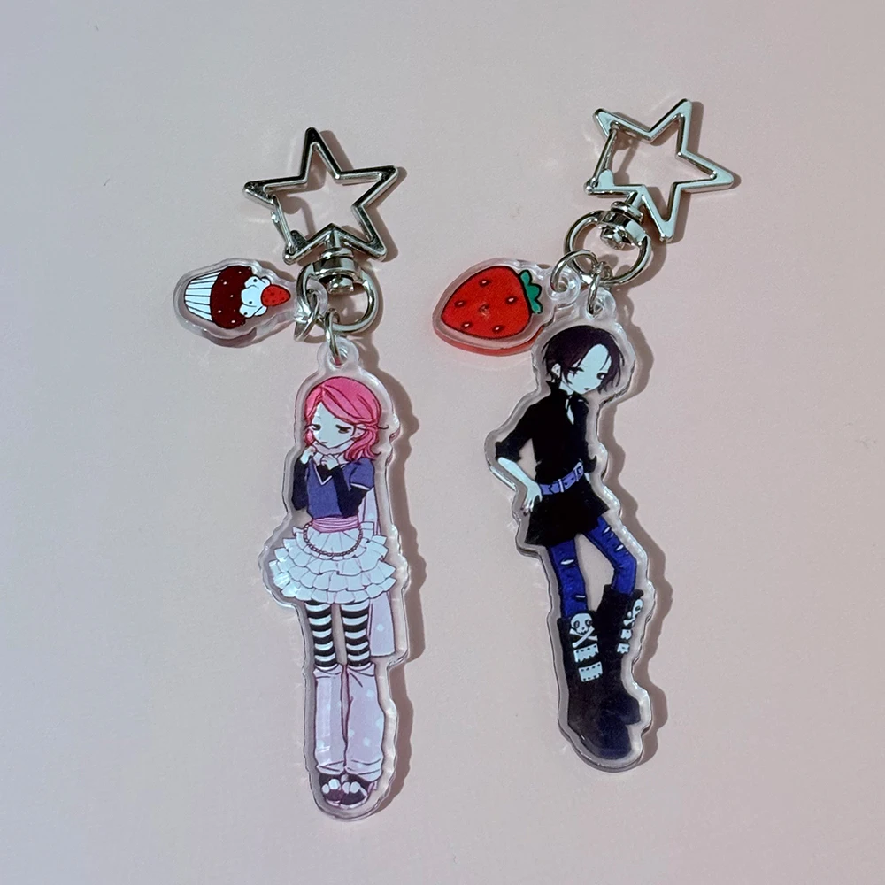 Anime Komatsu Nana Oosaki Nana Cosplay Keychain Cartoon Cute Acrylic Keyrings Backpack Key Chain Decoration