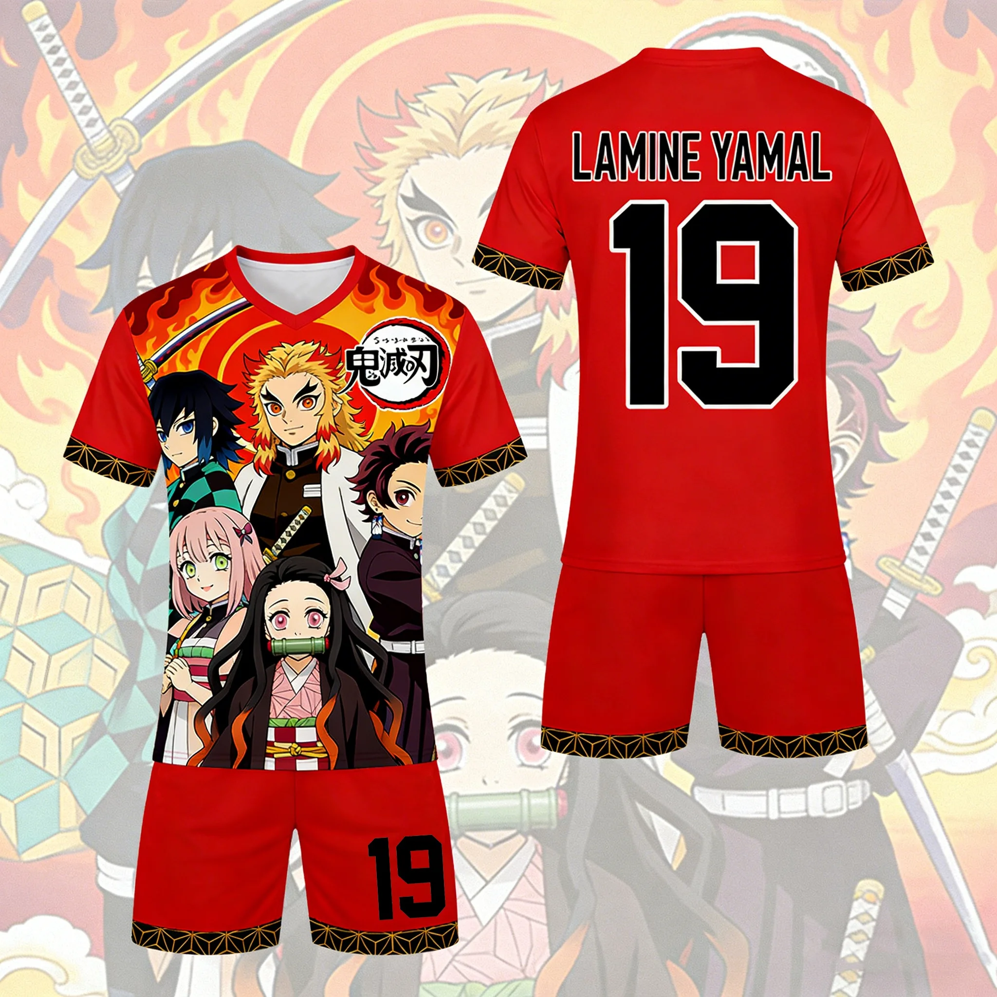 

Demon Slayer Anime Sweatshirt, Lamine Yamal Outdoor Football Sweatshirt, Quick-drying Men's T-shirt and Shorts, Children's Sets.