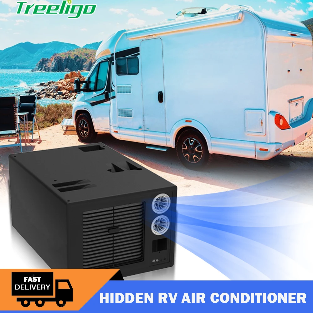 

Treeligo 24V 48V Fast Cooling Hidden RV Air Conditioning Automotive Embedded Electric Air Conditioner for Motorhome Camper Truck