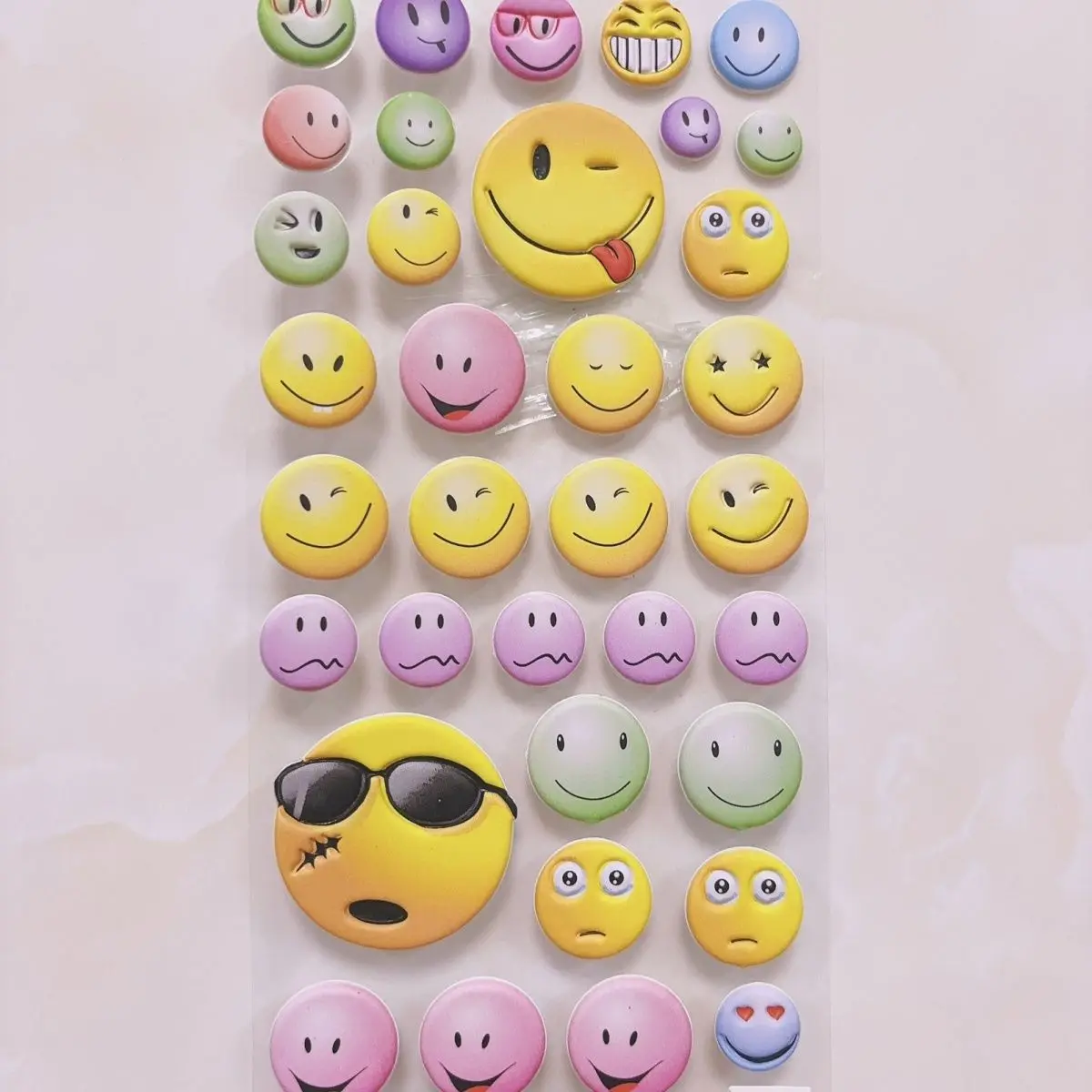 Kawaii التعبير 3D فقاعة القطن ملصق الكرتون Diy بها بنفسك قضية الهاتف المحمول الإبداع الديكور طالب مكافأة ملصق لعبة