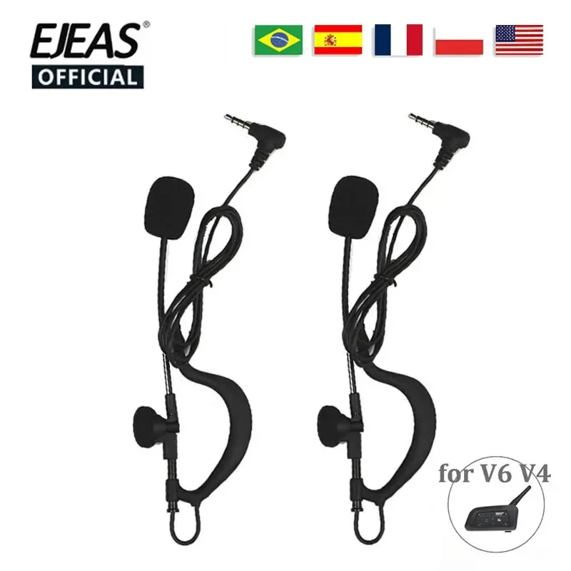 EJEAS V6 FBIM V6C V4C 3.5mm Jack Full Duplex Two-way Intercom Accessory Football Referee Coach Judger Arbitro Headset Headphone