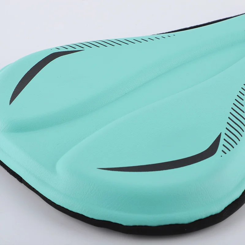 Bicycle Gel Seat Cover Cyan High Rebound Soft Comfortable Shock Absorbing Cycling Saddle Cushion For Mountain Road Bikes view 5