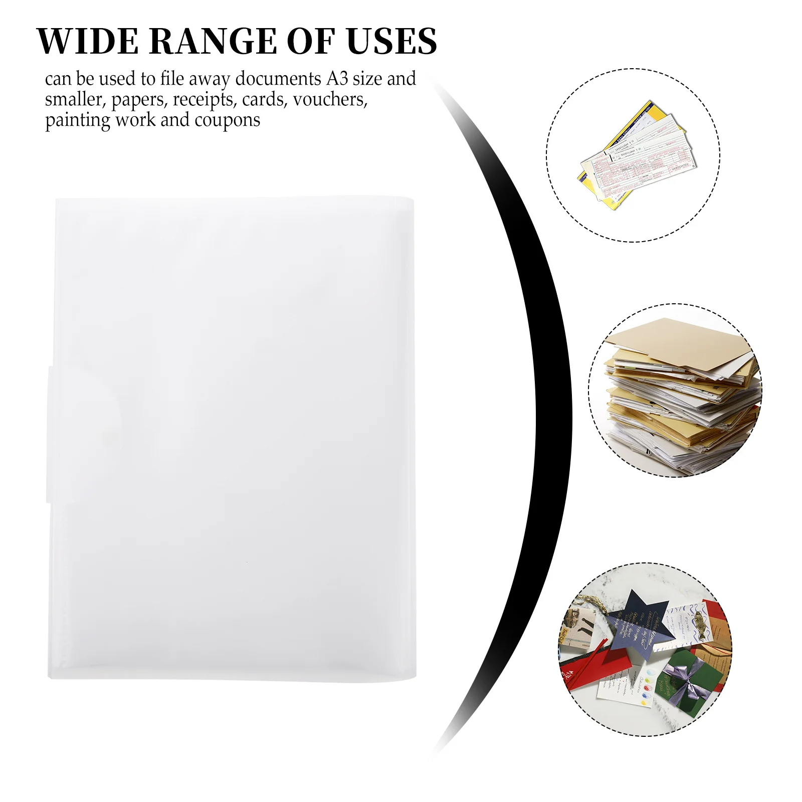 

Accordion Test Paper Storage Bag Student Document Organizer Plastic Office File Folders School