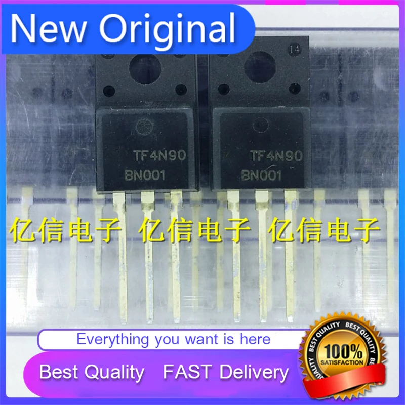 10Pcs/Lot New Original TF4N90 AOTF4N90 Field Effect MOS TUBE 4A900V DIRECT PLUG TO220F Good Quality