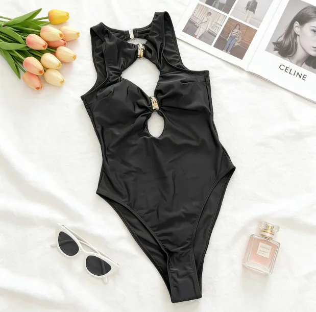 2026 Swimsuit Women Swimwear Black Sexy Bikinis Female Biquini Hollowen Swim Suits Cut Out Bodysuit Bathingsuit Beachwear