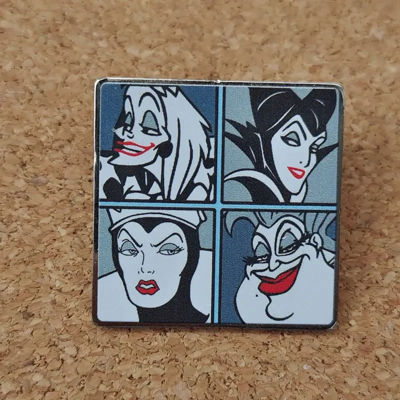 ديزني Maleficent كرولا Ursula المينا دبابيس الكرتون دبابيس شارات قميص التلبيب دبوس ديكور مجوهرات هدية للأصدقاء اكسسوارات