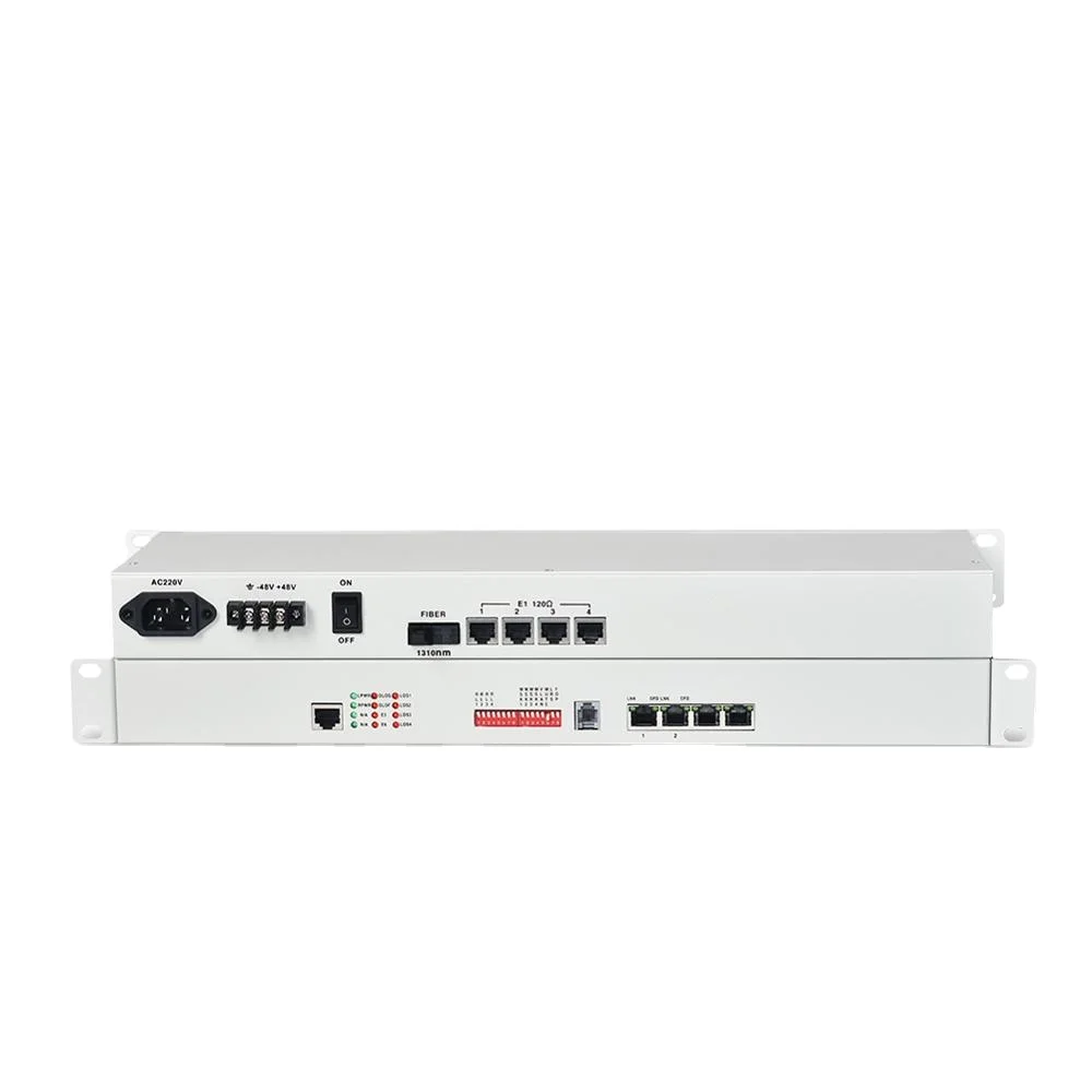 Convertitore ottico a fibra 4E1 PDH Mux 4 porte E1 G.703 di alta qualità